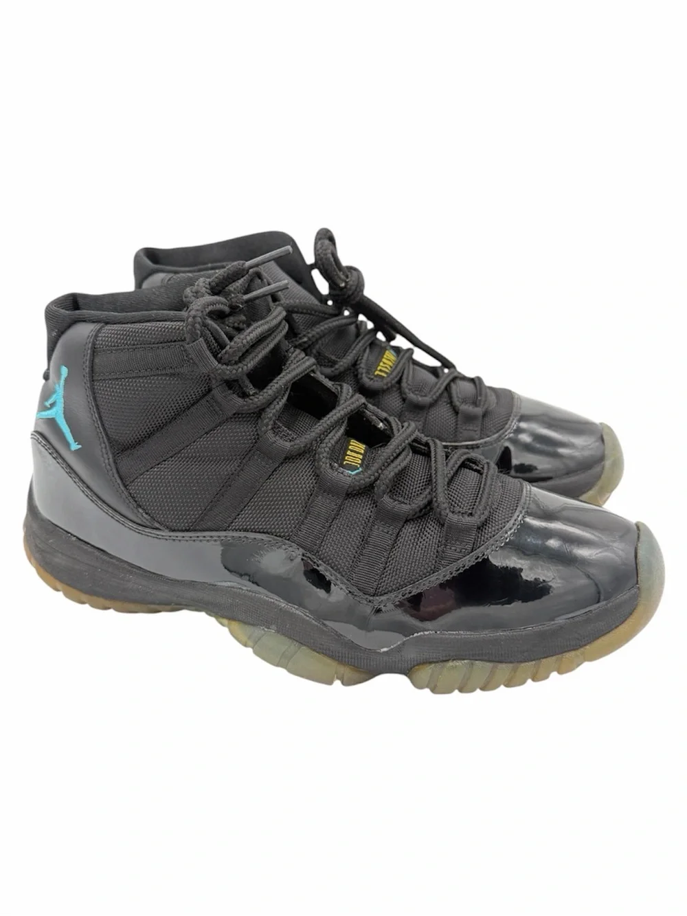 Air Jordan 11 Retro 378037-006 'Gamma Blue' Shoes Black Patent Men's - Size 9